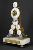 French Revolutionary clock with dual time display